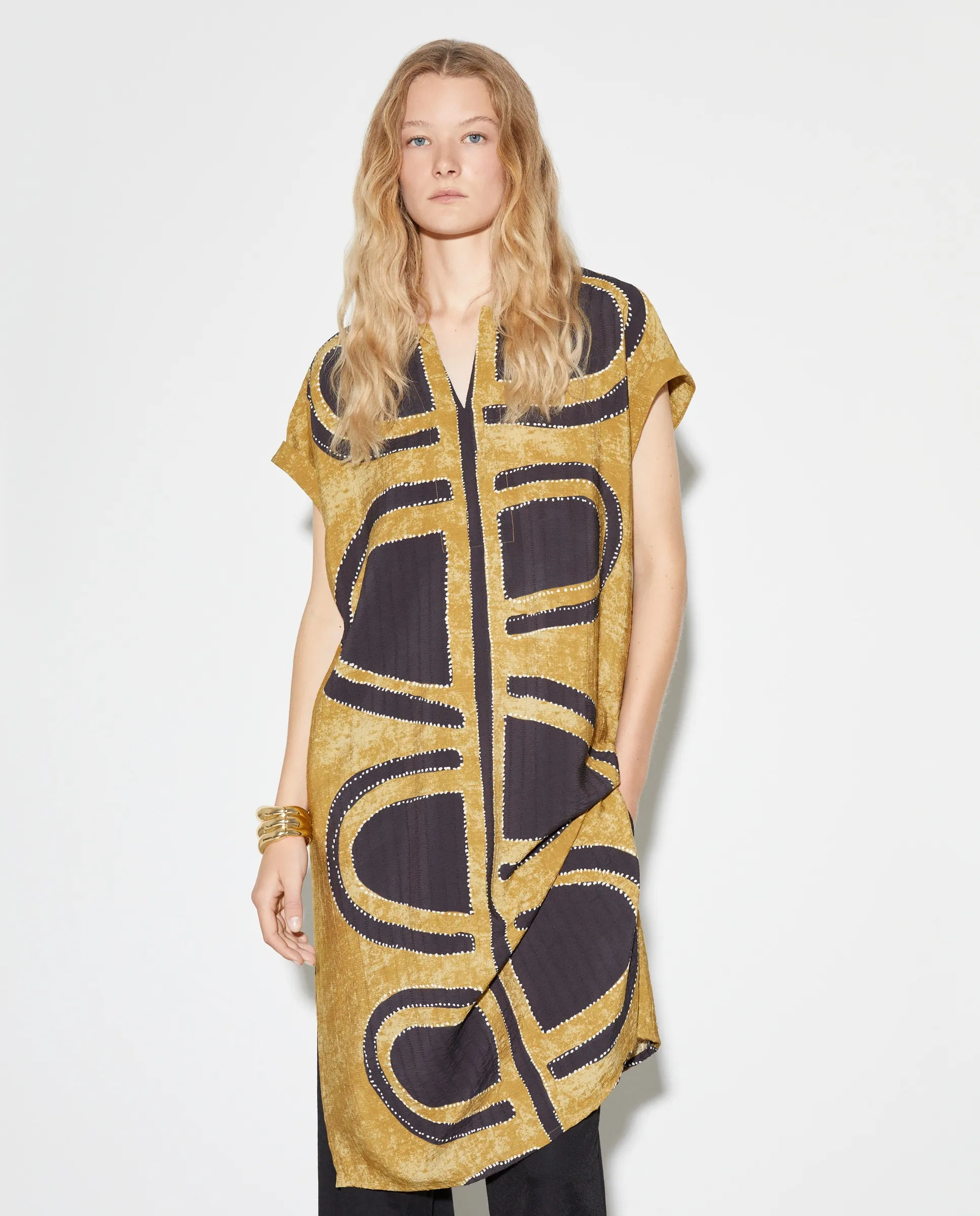 Этническое миди-платье с короткими рукавами Woman El Corte Inglés, коричневый
Этническое миди-платье с короткими рукавами Woman El Corte Inglés, коричневый