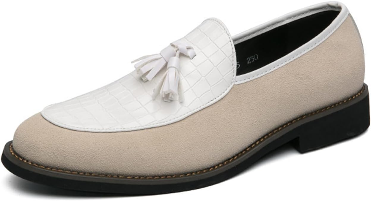 Мужские лоферы XOEKD из замшевой и кожаной кожи с декоративной кисточкой, модным узором, без застежки, с круглым носком, низкие, нескользящие, роскошные формальные туфли для свадебной вечеринки, белый
Мужские лоферы XOEKD из замшевой и кожаной кожи с декоративной кисточкой, модным узором, без застежки, с круглым носком, низкие, нескользящие, роскошные формальные туфли для свадебной вечеринки, белый