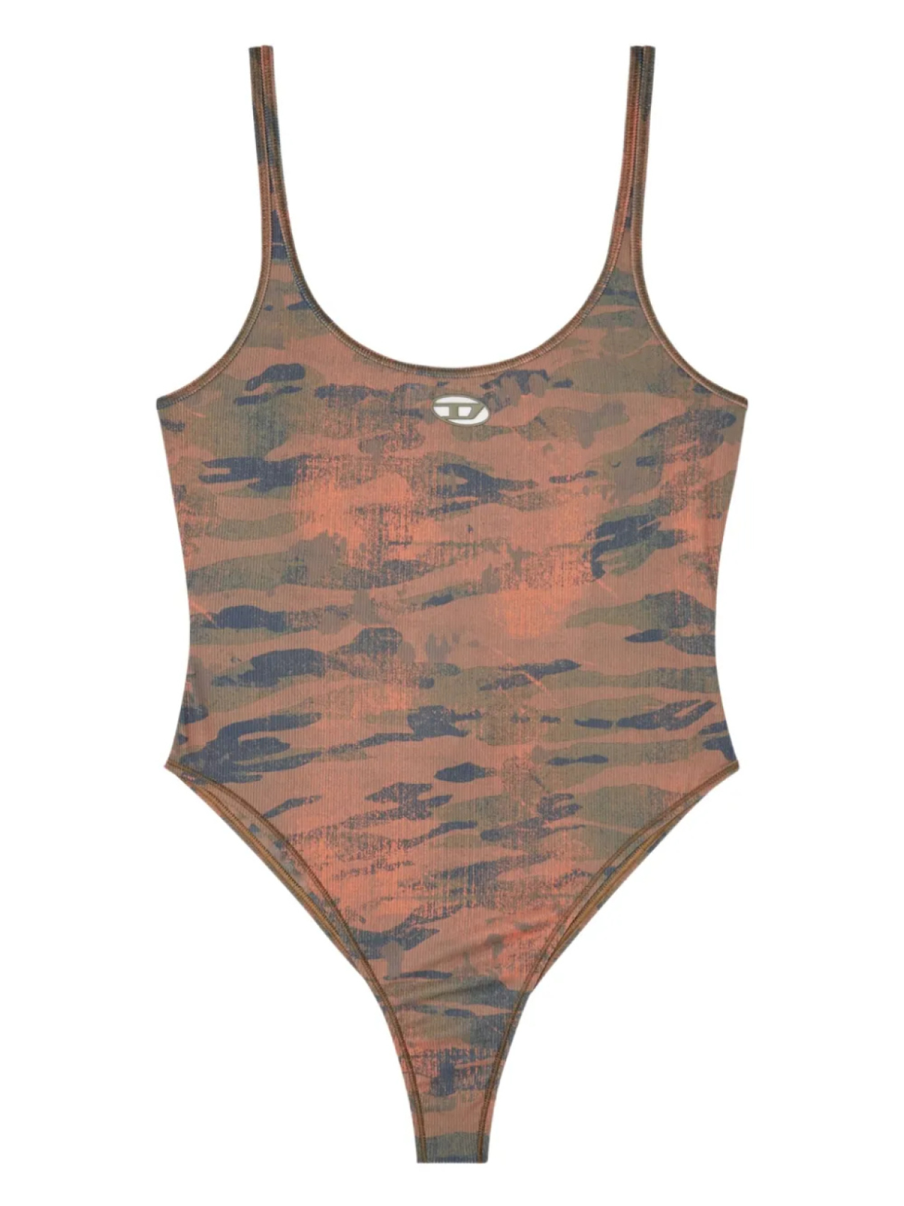 Купальник с камуфляжным принтом Diesel, розовый 
Купальник с камуфляжным принтом Diesel, розовый