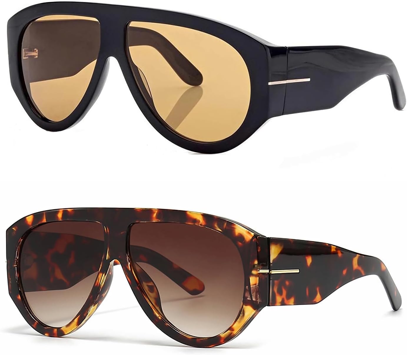 Модные ретро-солнцезащитные очки-авиаторы OSAGAMA большого размера для женщин и мужчин, в стиле 70-х, дизайнерские, с толстой оправой, классические, 2pcs Brown+leopard
Модные ретро-солнцезащитные очки-авиаторы OSAGAMA большого размера для женщин и мужчин, в стиле 70-х, дизайнерские, с толстой оправой, классические, 2pcs Brown+leopard