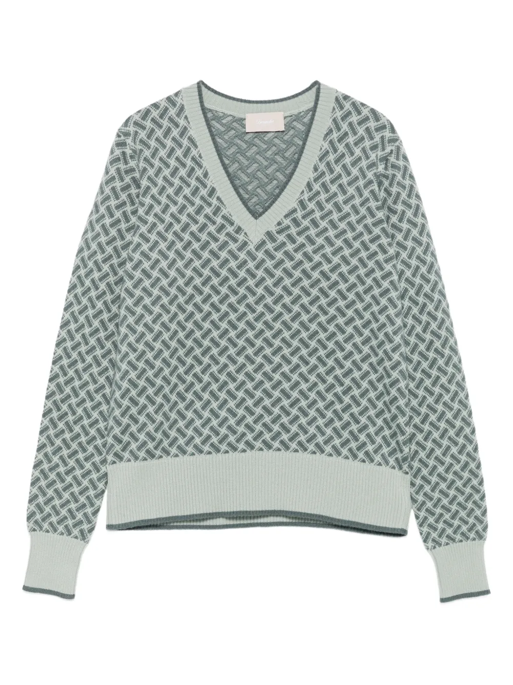 Свитер с V-образным вырезом Drumohr, зеленый
Свитер с V-образным вырезом Drumohr, зеленый