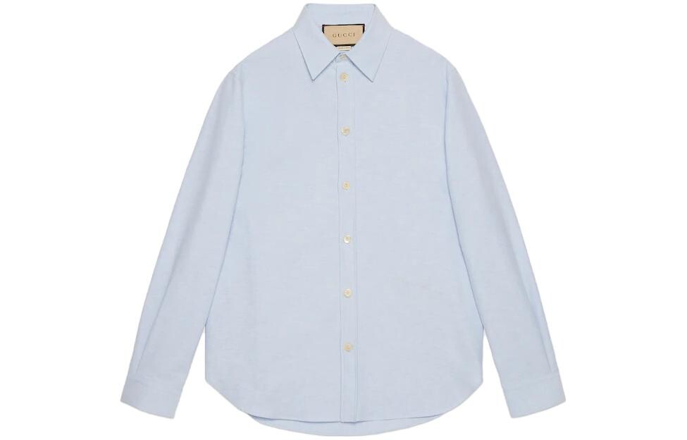 Рубашка мужская светло-синяя Gucci, светло-голубой
Рубашка мужская светло-синяя Gucci, светло-голубой