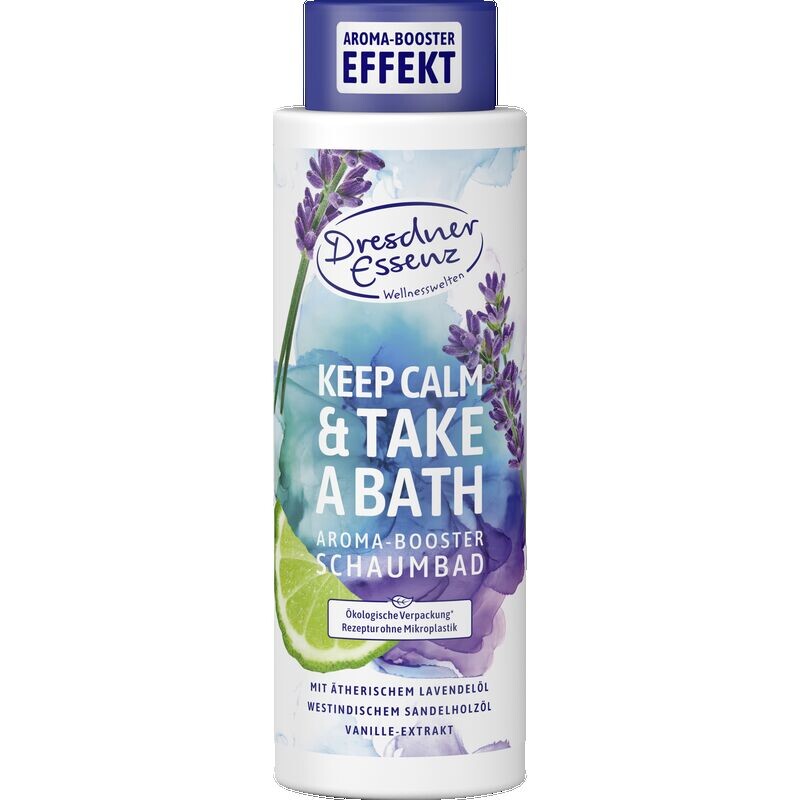 Aroma Booster Bubble Bath Сохраняйте спокойствие и принимайте ванну Dresdner Essenz, 500 ml
Aroma Booster Bubble Bath Сохраняйте спокойствие и принимайте ванну Dresdner Essenz, 500 ml