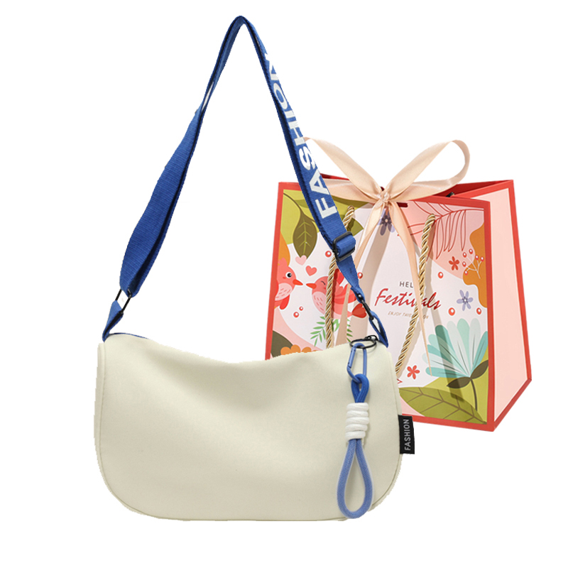 Cwatcun Холщовая сумка через плечо, White & Blue
Cwatcun Холщовая сумка через плечо, White & Blue