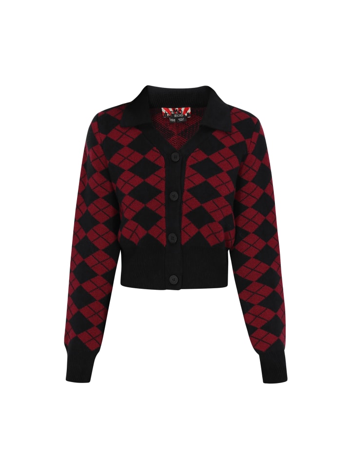 Женский кардиган черного бордового цвета myMo ROCKS
Женский кардиган черного бордового цвета myMo ROCKS