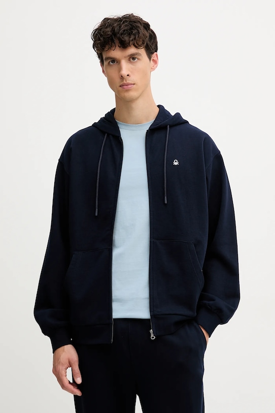 Хлопковая толстовка United Colors Of Benetton, темно-синий
Хлопковая толстовка United Colors Of Benetton, темно-синий