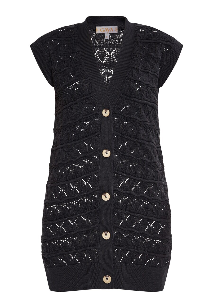Кардиган Gaya Knitted Vest, черный 
Кардиган Gaya Knitted Vest, черный