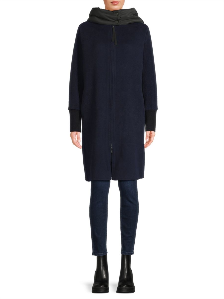 Шерстяное пальто с капюшоном Selena Kobi Halperin, темно-синий
Шерстяное пальто с капюшоном Selena Kobi Halperin, темно-синий