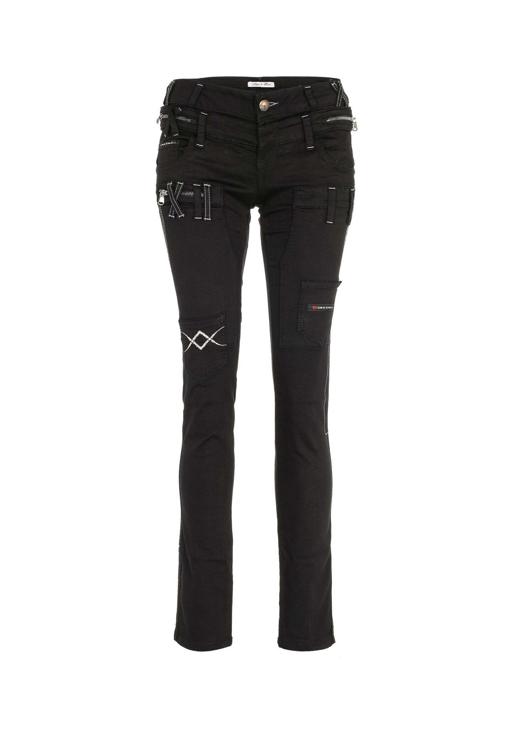 Джинсы скинни с двойным поясом CIPO & BAXX, черный
Джинсы скинни с двойным поясом CIPO & BAXX, черный
