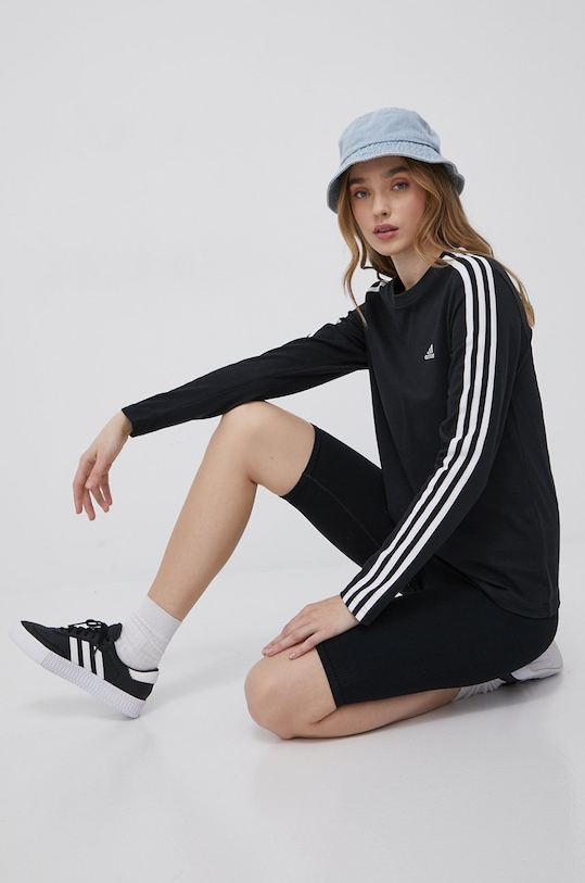Хлопковая толстовка Essentials с длинным рукавом Adidas, черный
Хлопковая толстовка Essentials с длинным рукавом Adidas, черный