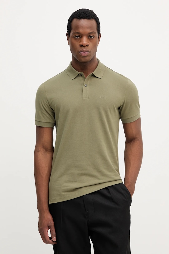 Хлопковая поло Boss, зеленый
Хлопковая поло Boss, зеленый