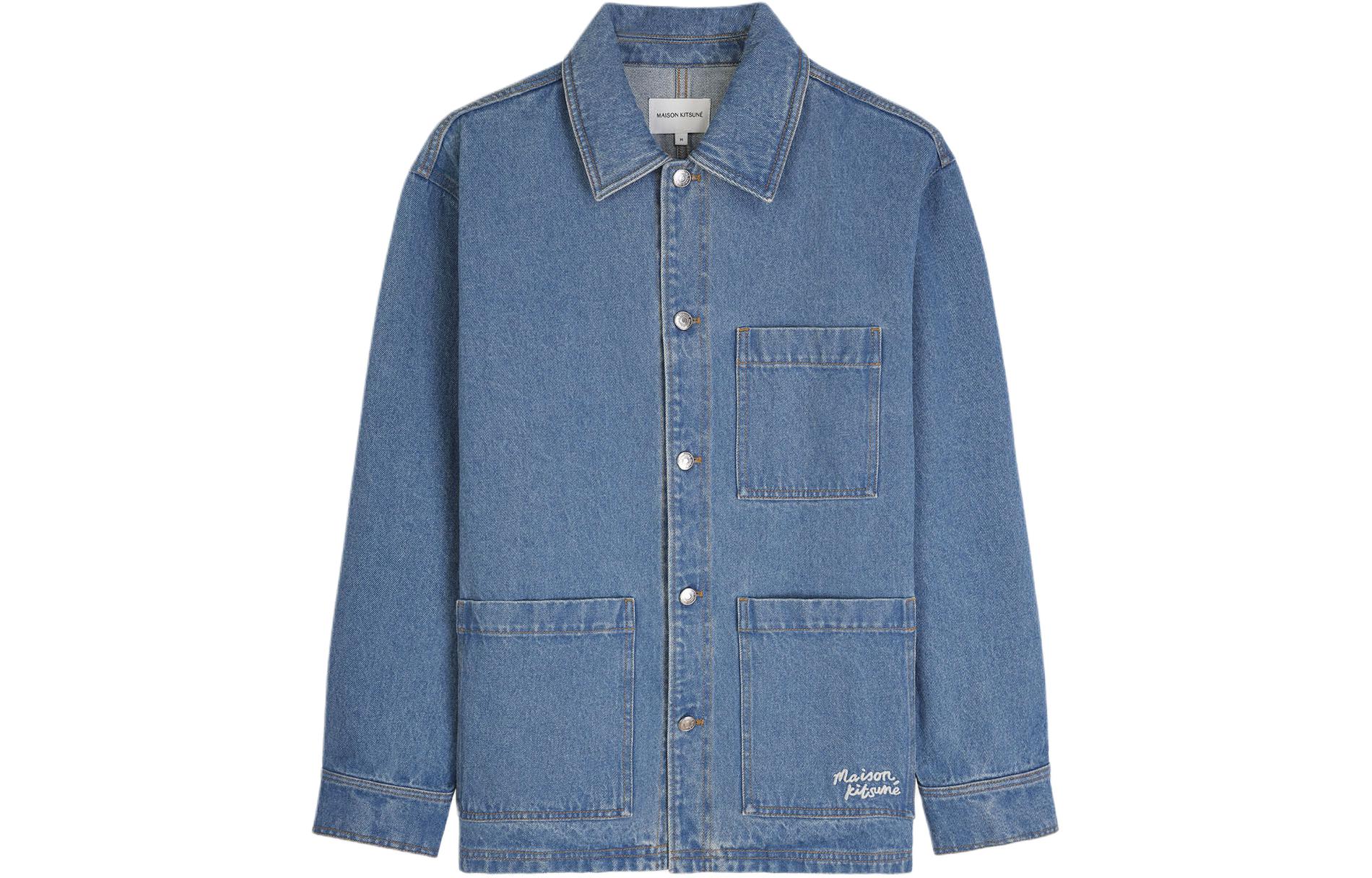 Maison Kitsune Куртка джинсовая рабочая, Indigo 
Maison Kitsune Куртка джинсовая рабочая, Indigo