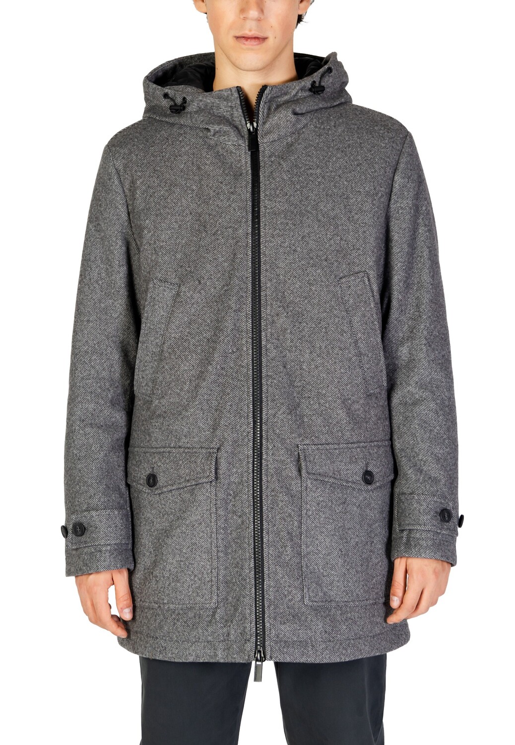 Пальто Hamaki-Ho с капюшоном, серый 
Пальто Hamaki-Ho с капюшоном, серый