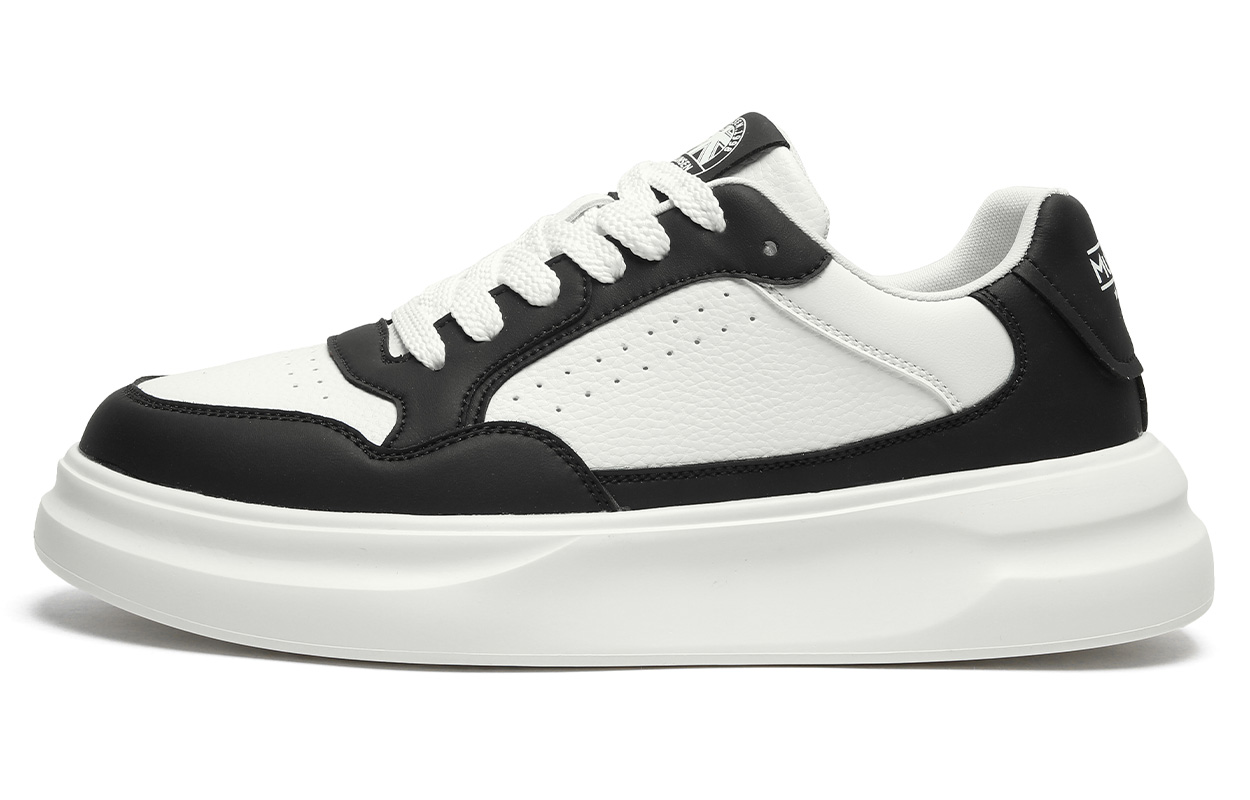 Mulinsen Антискользящие и износостойкие легкие низкие скейтерские кроссовки мужские бело-черные, цвет White Black
Mulinsen Антискользящие и износостойкие легкие низкие скейтерские кроссовки мужские бело-черные, цвет White Black