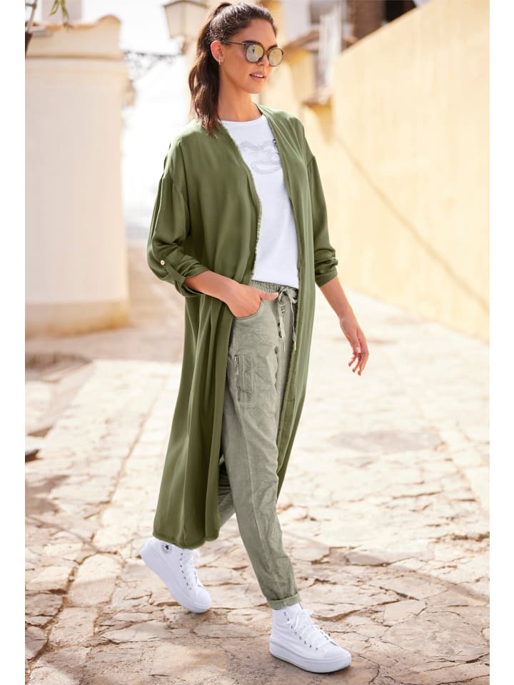 Тканевые брюки Heine, оливковый
Тканевые брюки Heine, оливковый