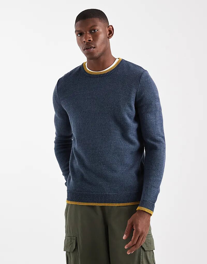 Вязаный джемпер с круглым вырезом ASOS DESIGN темно-синего цвета
Вязаный джемпер с круглым вырезом ASOS DESIGN темно-синего цвета