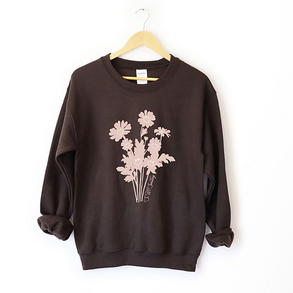 SWSmiley розовый цветок силуэт - женский графический свитшот Simply Sage Market, Chocolate
SWSmiley розовый цветок силуэт - женский графический свитшот Simply Sage Market, Chocolate