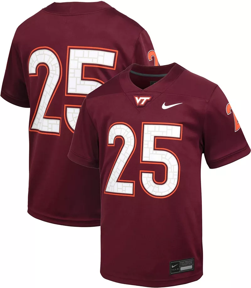 Футболка для домашнего футбола Nike Toddler Virginia Tech #25 темно-бордовая реплика
Футболка для домашнего футбола Nike Toddler Virginia Tech #25 темно-бордовая реплика