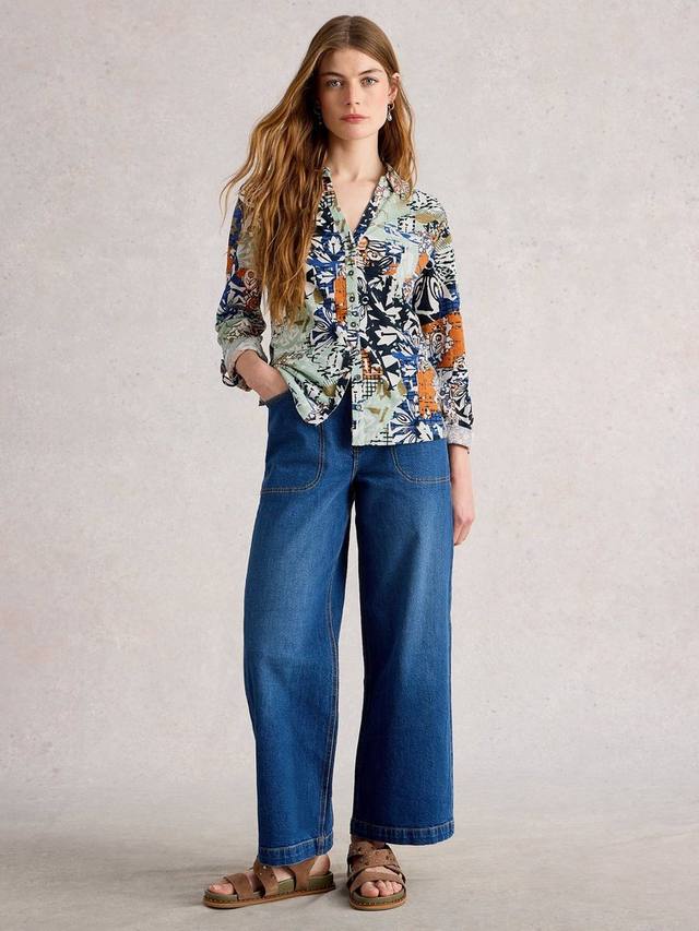 Классическая футболка Annie с абстрактным принтом и пуговицами White Stuff
Классическая футболка Annie с абстрактным принтом и пуговицами White Stuff