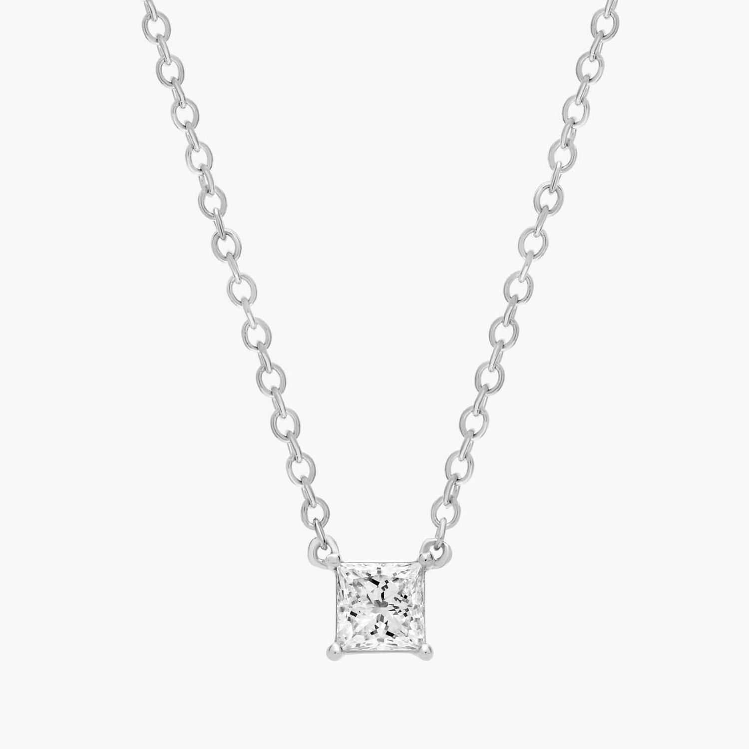 Подвеска с бриллиантом-солитером огранки «принцесса» из белого золота 14 карат (1/4 карата, два цвета — HI / SI1-SI2) Blue Nile
Подвеска с бриллиантом-солитером огранки «принцесса» из белого золота 14 карат (1/4 карата, два цвета — HI / SI1-SI2) Blue Nile