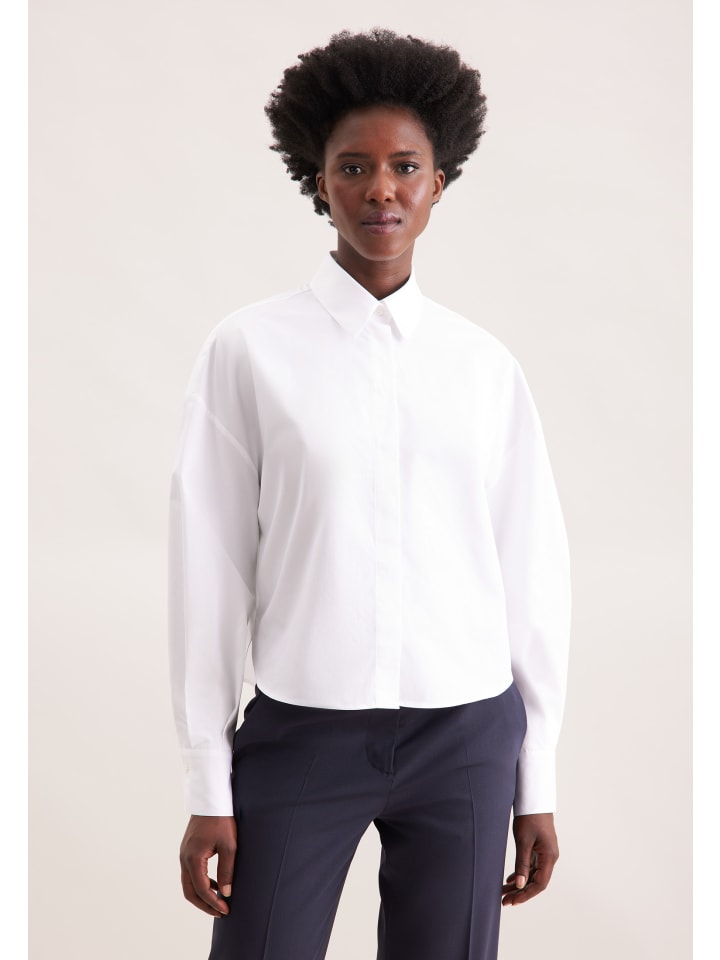 Белая блузка-рубашка свободного кроя Seidensticker
Белая блузка-рубашка свободного кроя Seidensticker