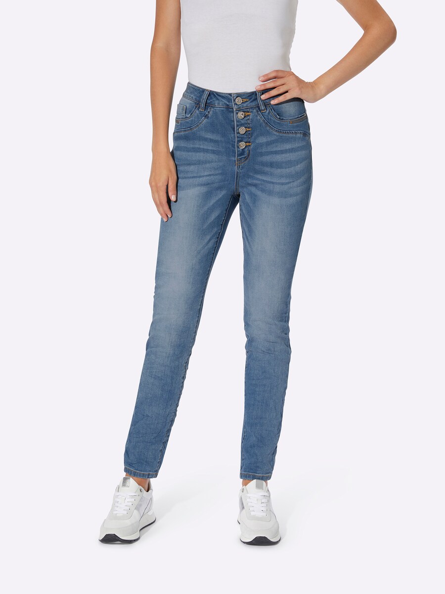 Облегающие джинсы heine, цвет Blue/Blue denim
Облегающие джинсы heine, цвет Blue/Blue denim