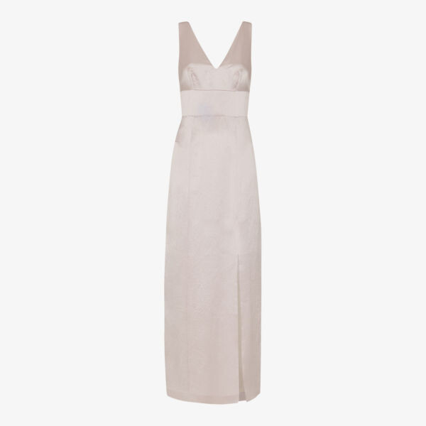 Платье макси сатиновое Charlotte с разрезом по ноге Whistles, бежевый
Платье макси сатиновое Charlotte с разрезом по ноге Whistles, бежевый