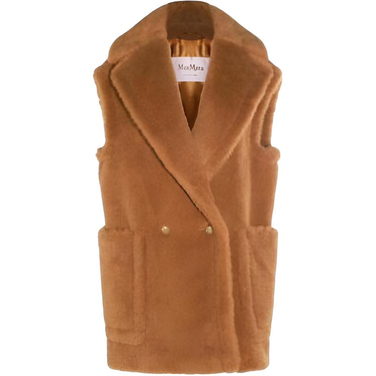 Двубортный меховой жилет MaxMara, бежевый
Двубортный меховой жилет MaxMara, бежевый
