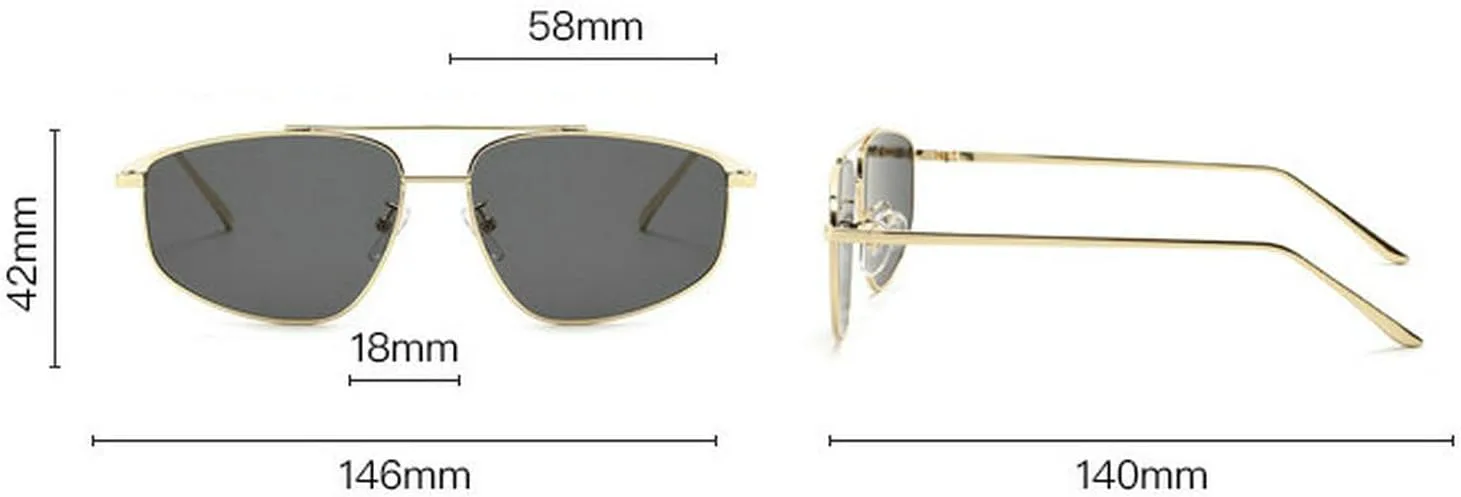 Солнцезащитные очки COTIA Fashion Square Polygon для женщин и мужчин, модель «пилот», с двойной перемычкой, металлической оправой, необычной формой в стиле панк, Blue
Солнцезащитные очки COTIA Fashion Square Polygon для женщин и мужчин, модель «пилот», с двойной перемычкой, металлической оправой, необычной формой в стиле панк, Blue