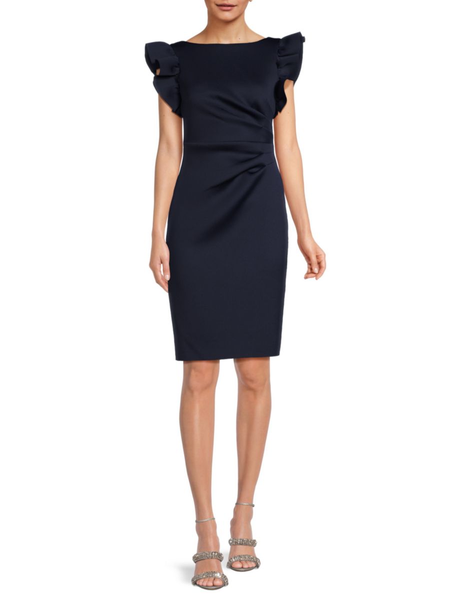 Платье-карандаш с рукавами-оборками и длиной до колена Eliza J, темно-синий
Платье-карандаш с рукавами-оборками и длиной до колена Eliza J, темно-синий