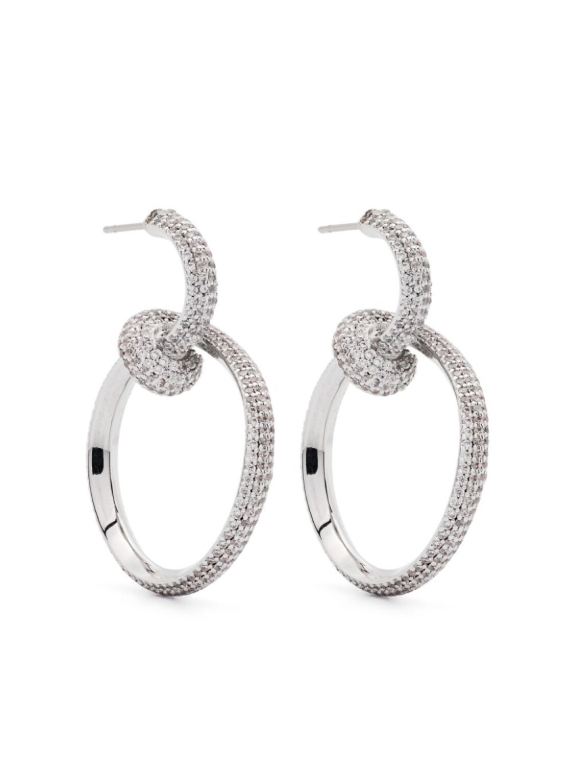 Серьги-кольца с завитками и паве Eddie Borgo, серебряный
Серьги-кольца с завитками и паве Eddie Borgo, серебряный