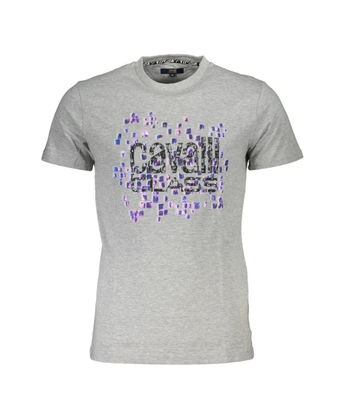 Серая хлопковая футболка с принтом и логотипом Cavalli Class, серый
Серая хлопковая футболка с принтом и логотипом Cavalli Class, серый
