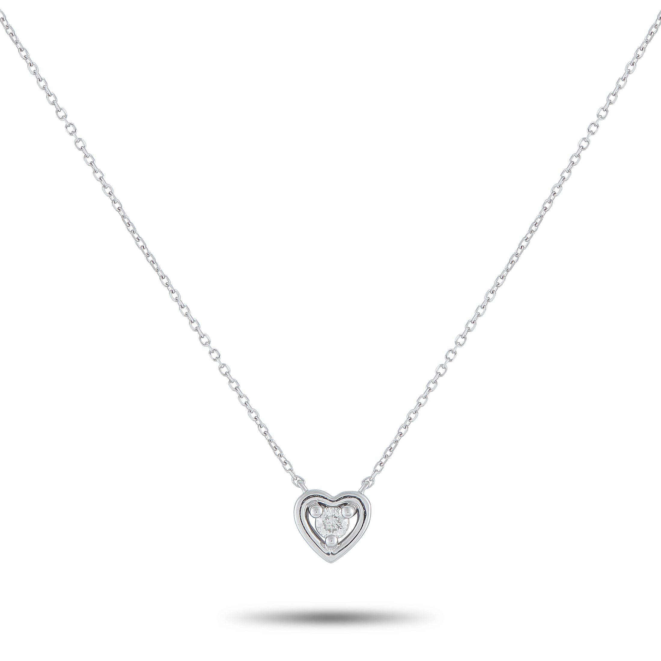 Эксклюзивное ожерелье LB с кулоном в форме сердца из 14-каратного белого золота с бриллиантами 0,10 карата PN16194 Lb Exclusive, белый
Эксклюзивное ожерелье LB с кулоном в форме сердца из 14-каратного белого золота с бриллиантами 0,10 карата PN16194 Lb Exclusive, белый