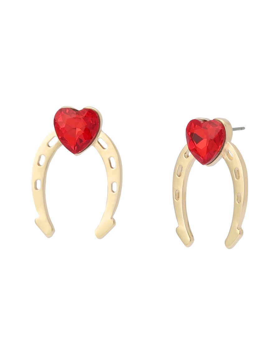 Серьги-гвоздики в форме подковы с искусственными камнями Betsey Johnson, Red/Gold
Серьги-гвоздики в форме подковы с искусственными камнями Betsey Johnson, Red/Gold