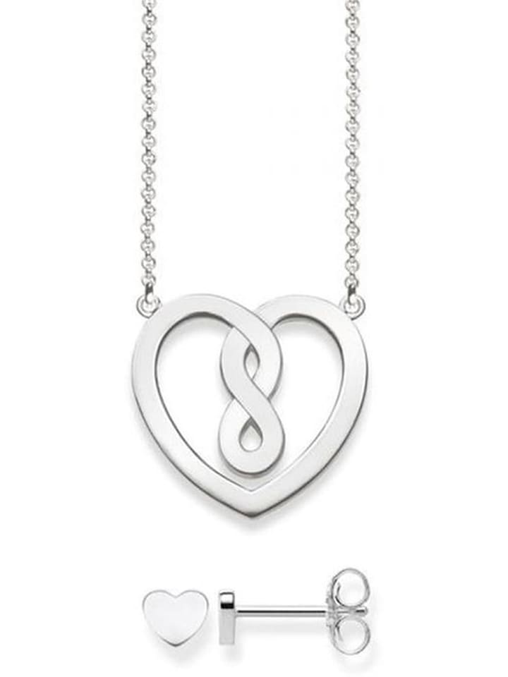 Thomas Sabo Серебряный ювелирный набор из двух предметов: колье и серьги-гвоздики
Thomas Sabo Серебряный ювелирный набор из двух предметов: колье и серьги-гвоздики