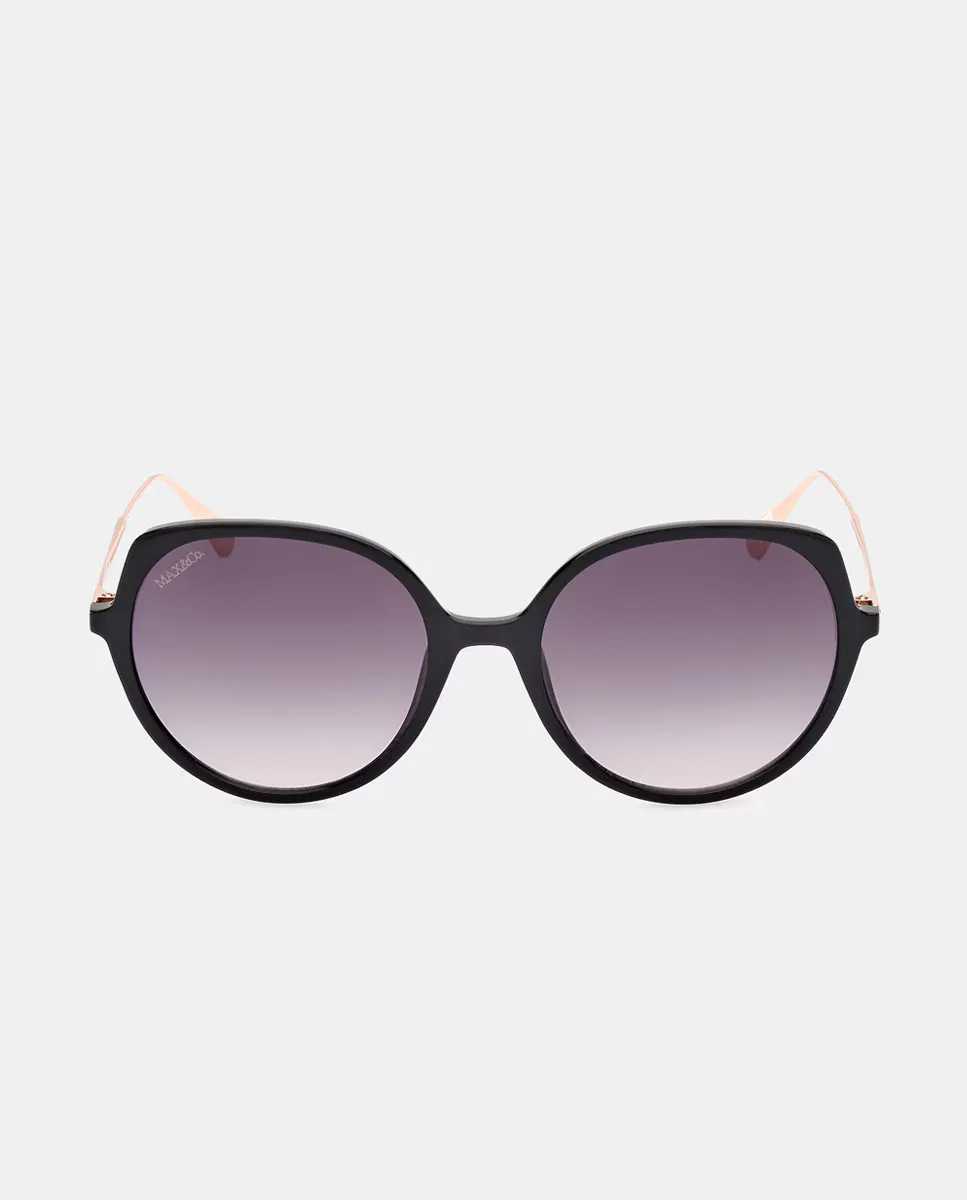 Черные круглые женские солнцезащитные очки Max&Co, черный 
Черные круглые женские солнцезащитные очки Max&Co, черный