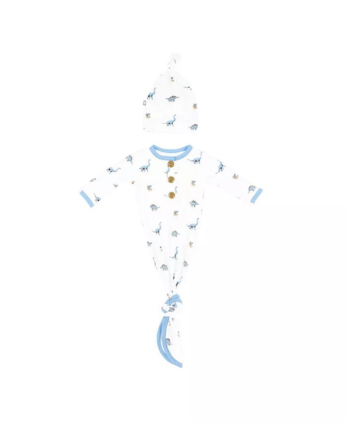 Платье для девочки с узлом и шапочкой в комплекте Kyte BABY, синий 
Платье для девочки с узлом и шапочкой в комплекте Kyte BABY, синий