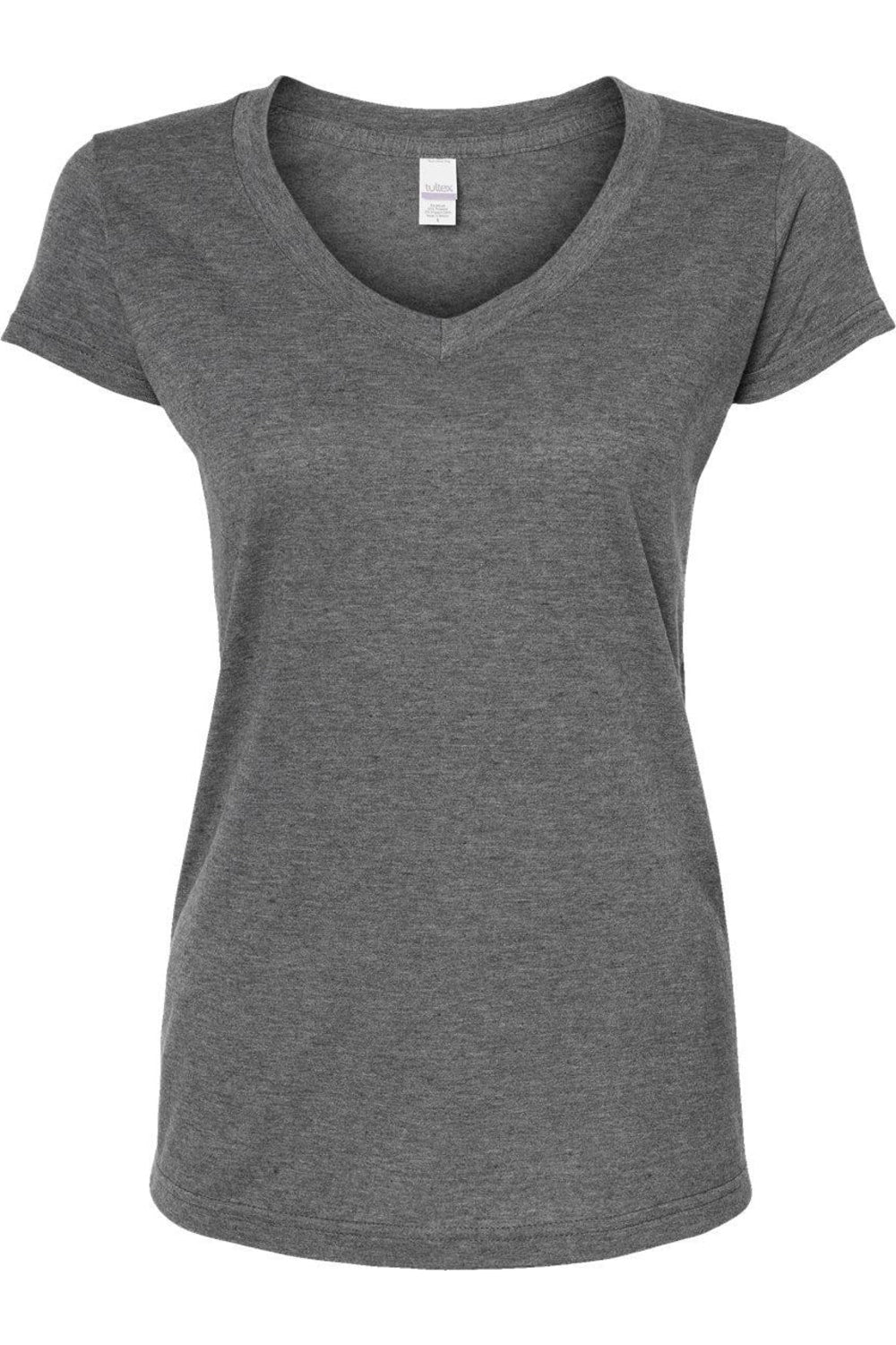 Женская футболка Tultex Poly-Rich с V-образным вырезом, цвет heather charcoal 
Женская футболка Tultex Poly-Rich с V-образным вырезом, цвет heather charcoal