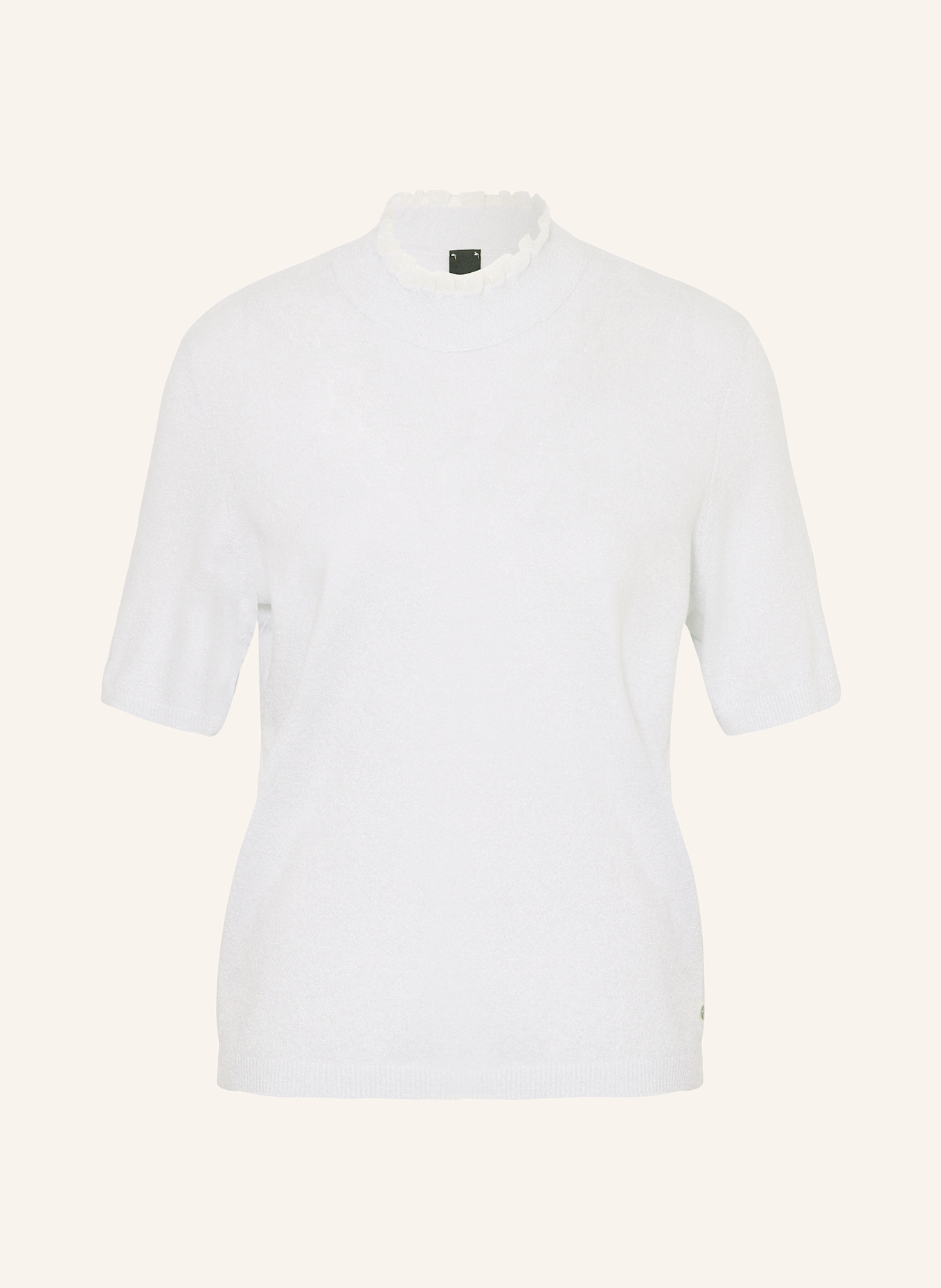 Вязаная рубашка с блестящей пряжей Marc Cain, серебряный
Вязаная рубашка с блестящей пряжей Marc Cain, серебряный