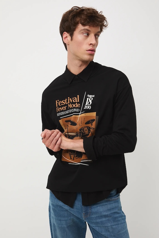 Хлопковый лонгслив Medicine, черный
Хлопковый лонгслив Medicine, черный