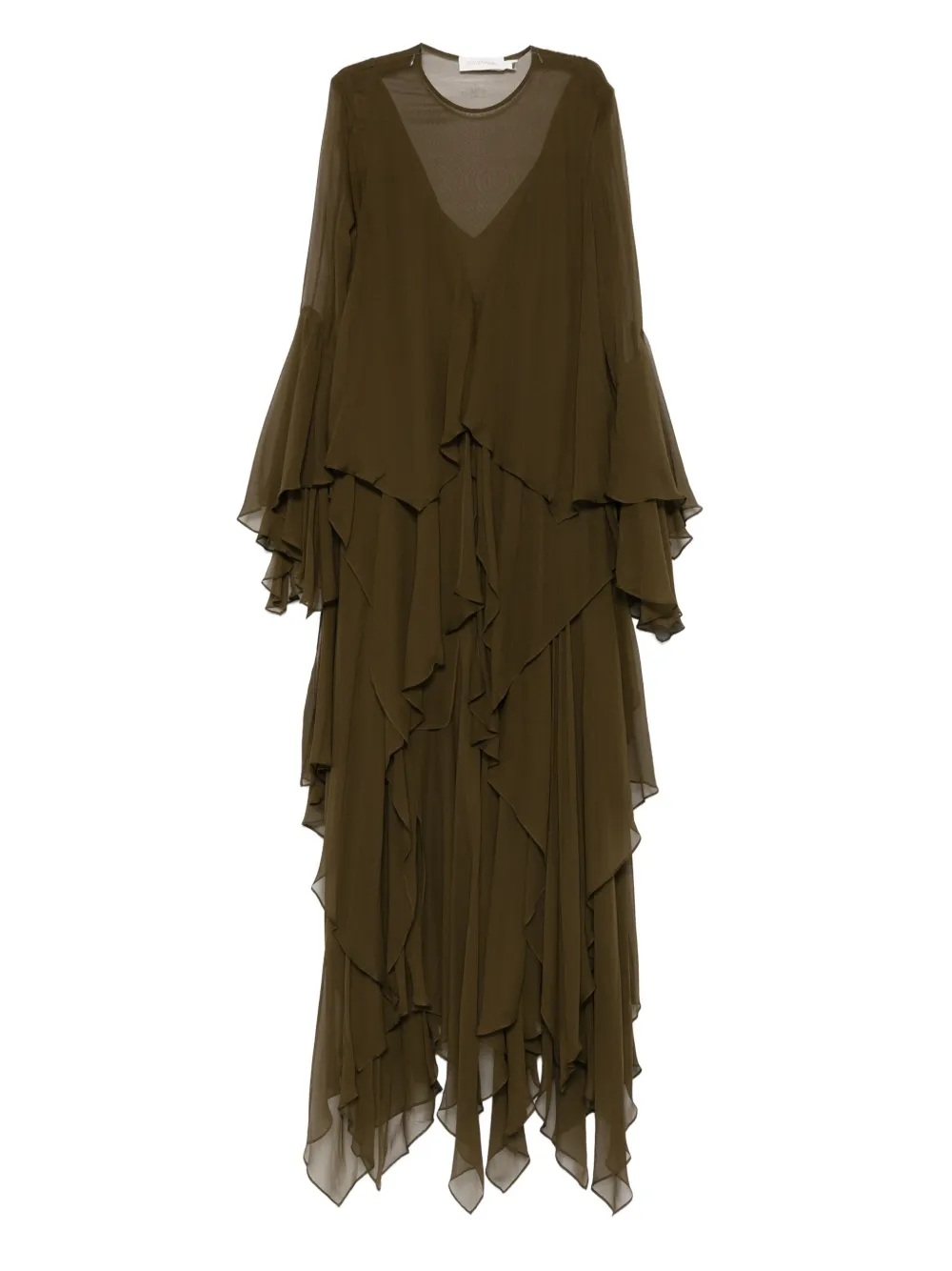 Платье макси с оборками ZIMMERMANN, зеленый
Платье макси с оборками ZIMMERMANN, зеленый