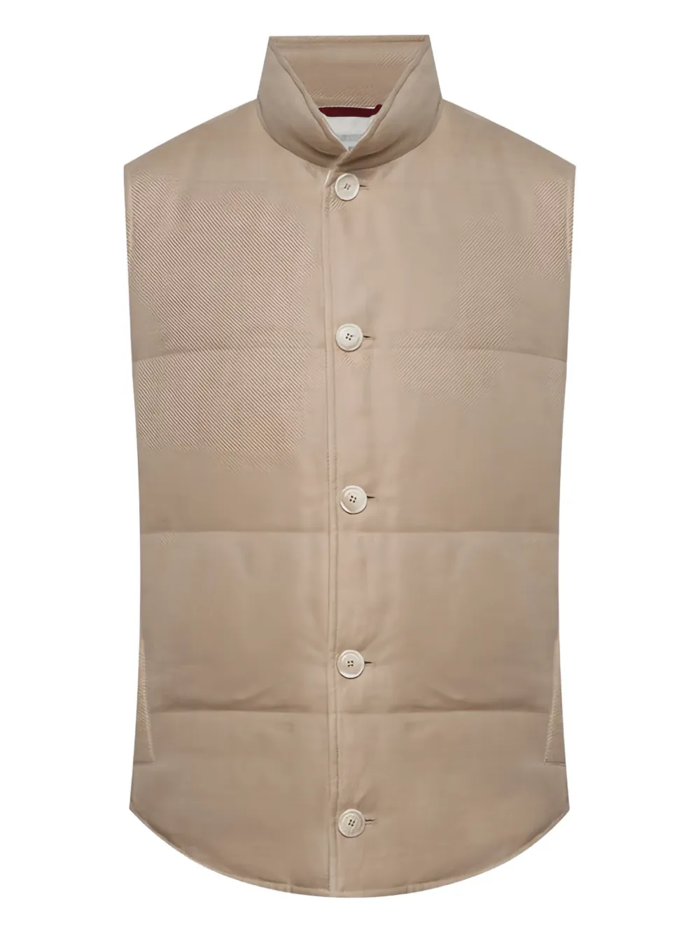 Дутый жилет на пуговицах Brunello Cucinelli, коричневый
Дутый жилет на пуговицах Brunello Cucinelli, коричневый