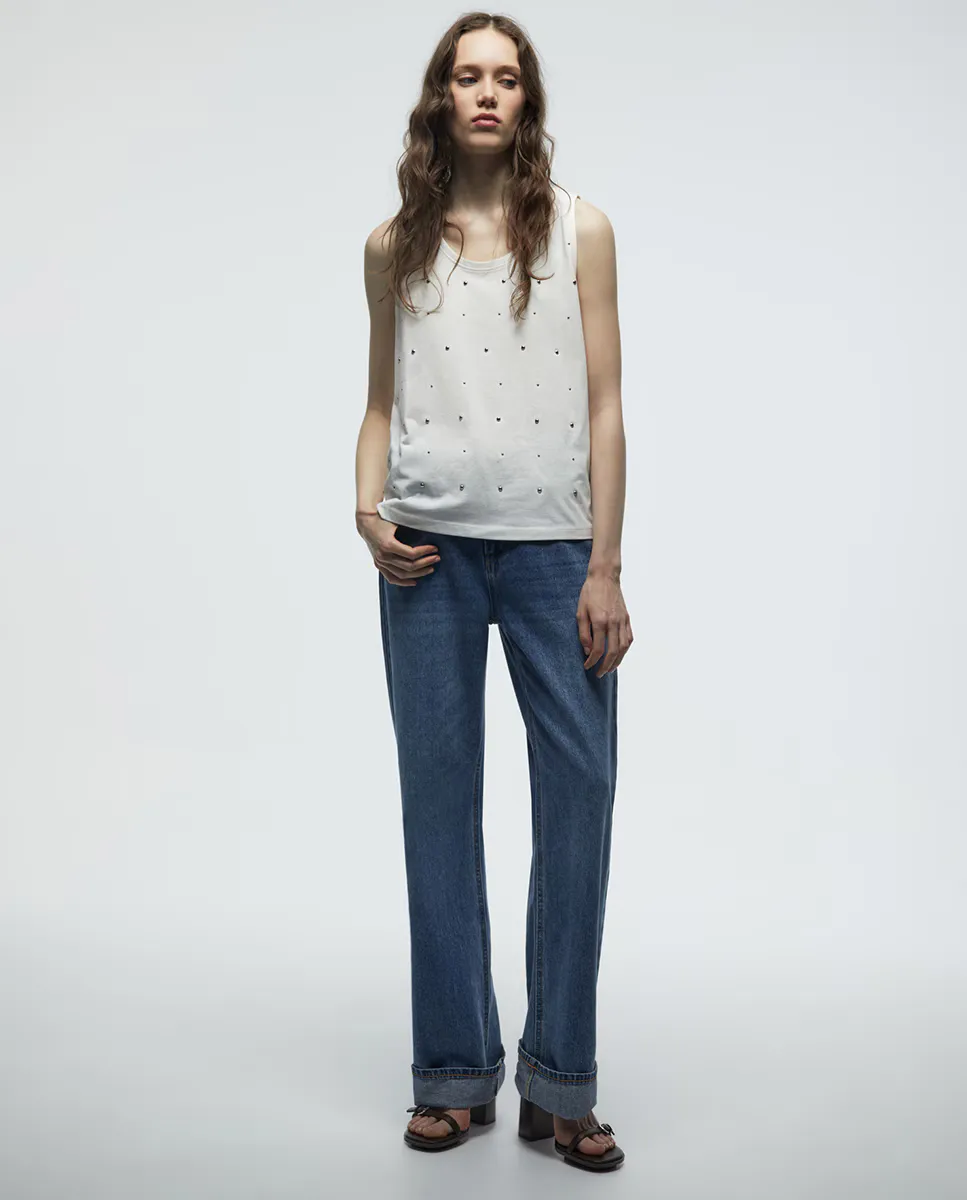 Футболка с декоративными шипами Sfera, белый
Футболка с декоративными шипами Sfera, белый