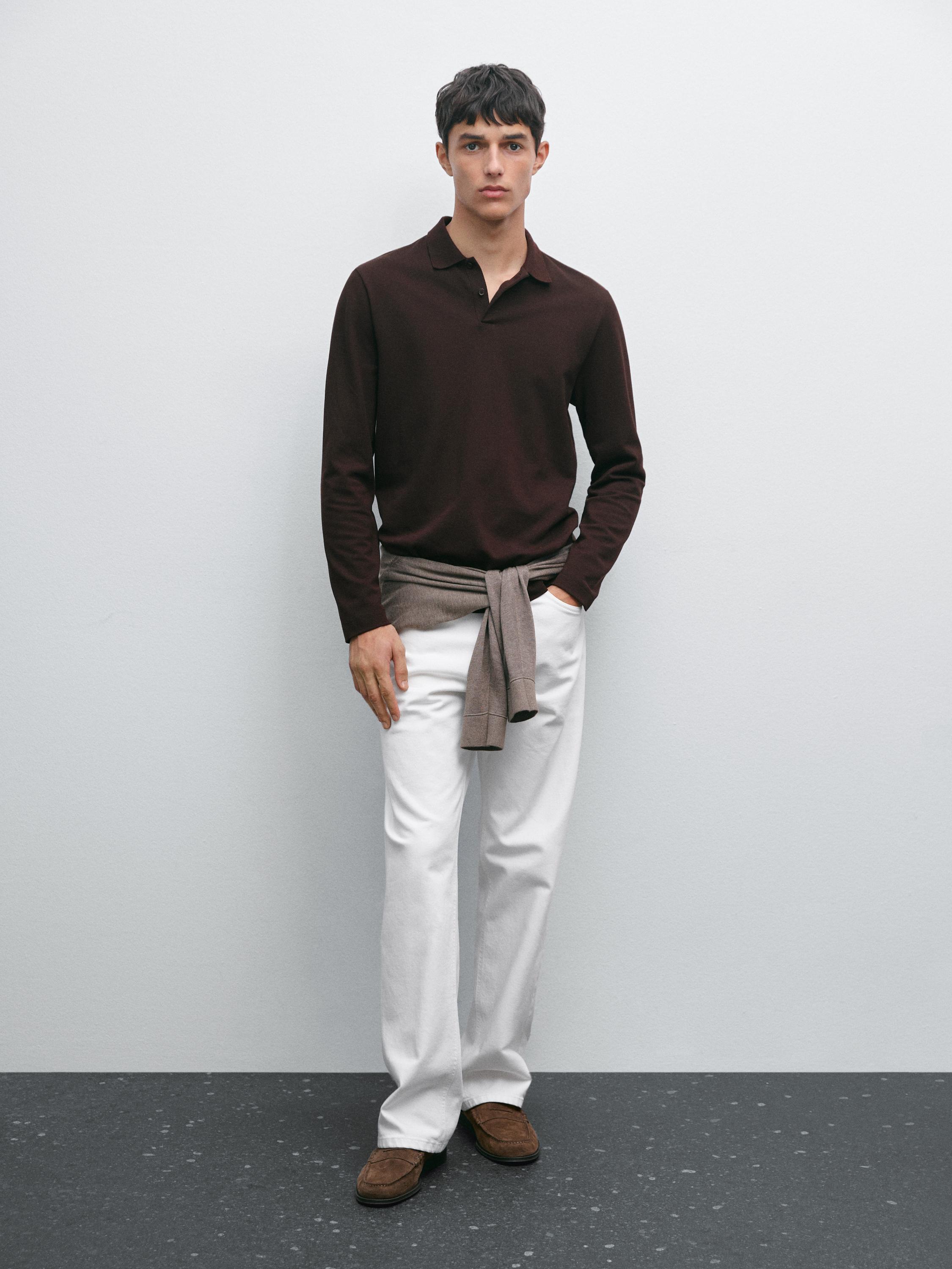 Рубашка-Поло с длинными рукавами из мерсеризованного хлопкового пике Massimo Dutti, бургундия
Рубашка-Поло с длинными рукавами из мерсеризованного хлопкового пике Massimo Dutti, бургундия