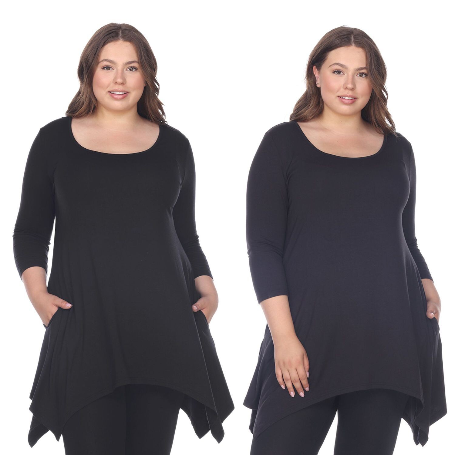 Комплект из двух пар туник Essential Makayla больших размеров WM Fashion, черный/темно-синий
Комплект из двух пар туник Essential Makayla больших размеров WM Fashion, черный/темно-синий
