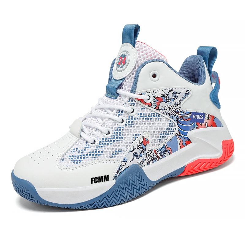 Противоскользящие и дышащие баскетбольные кроссовки для детей FCMM, белый/синий
Противоскользящие и дышащие баскетбольные кроссовки для детей FCMM, белый/синий