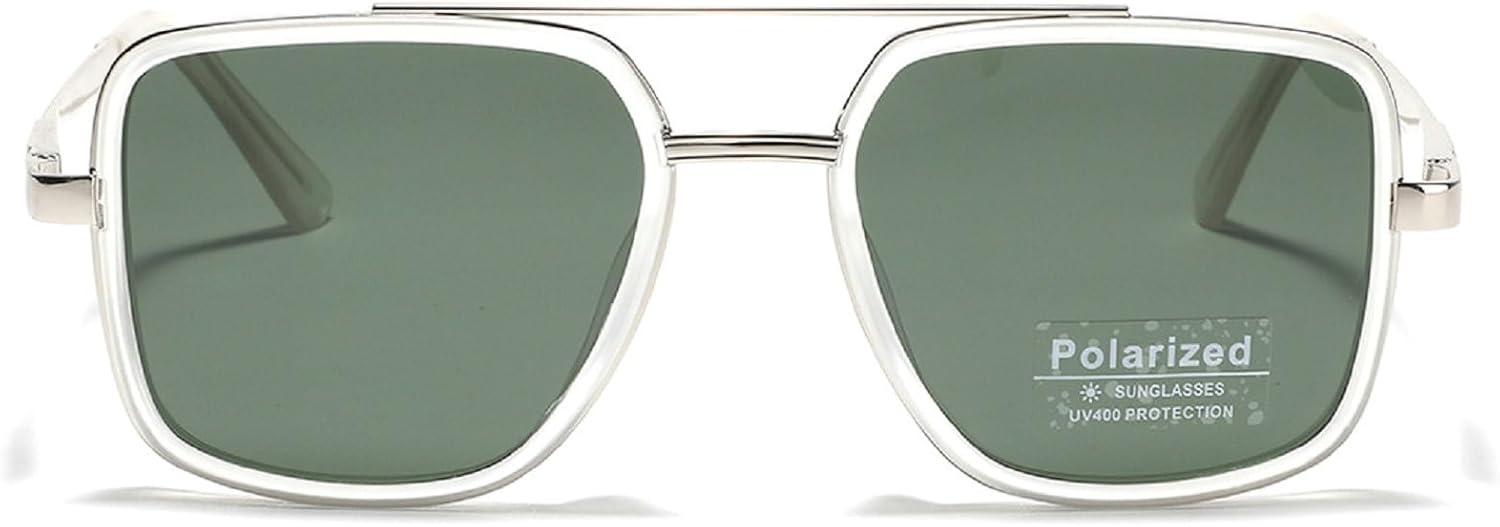 Поляризованные солнцезащитные очки TR90 для женщин, винтажные квадратные солнцезащитные очки с двойной перемычкой, металлические очки-пилот, защита от УФ-излучения UV400 mincl, C2
Поляризованные солнцезащитные очки TR90 для женщин, винтажные квадратные солнцезащитные очки с двойной перемычкой, металлические очки-пилот, защита от УФ-излучения UV400 mincl, C2