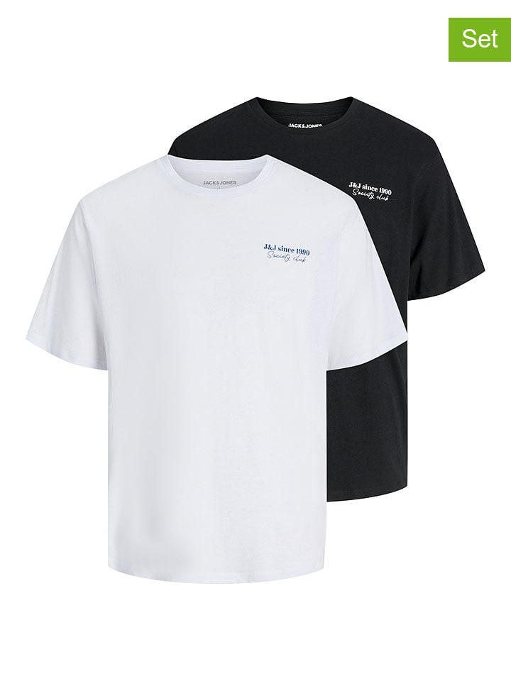 Футболка Jack & Jones, белый/черный 
Футболка Jack & Jones, белый/черный