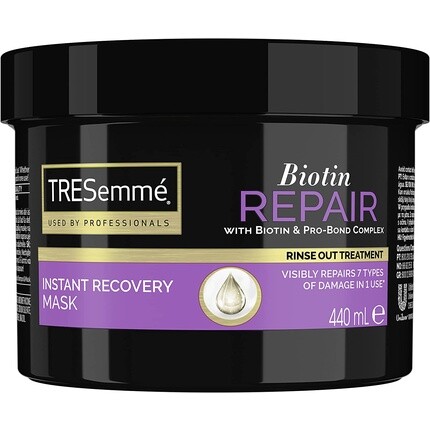 Tresemme Biotin Repair Мгновенная восстанавливающая маска 440 мл, Tresemme
Tresemme Biotin Repair Мгновенная восстанавливающая маска 440 мл, Tresemme