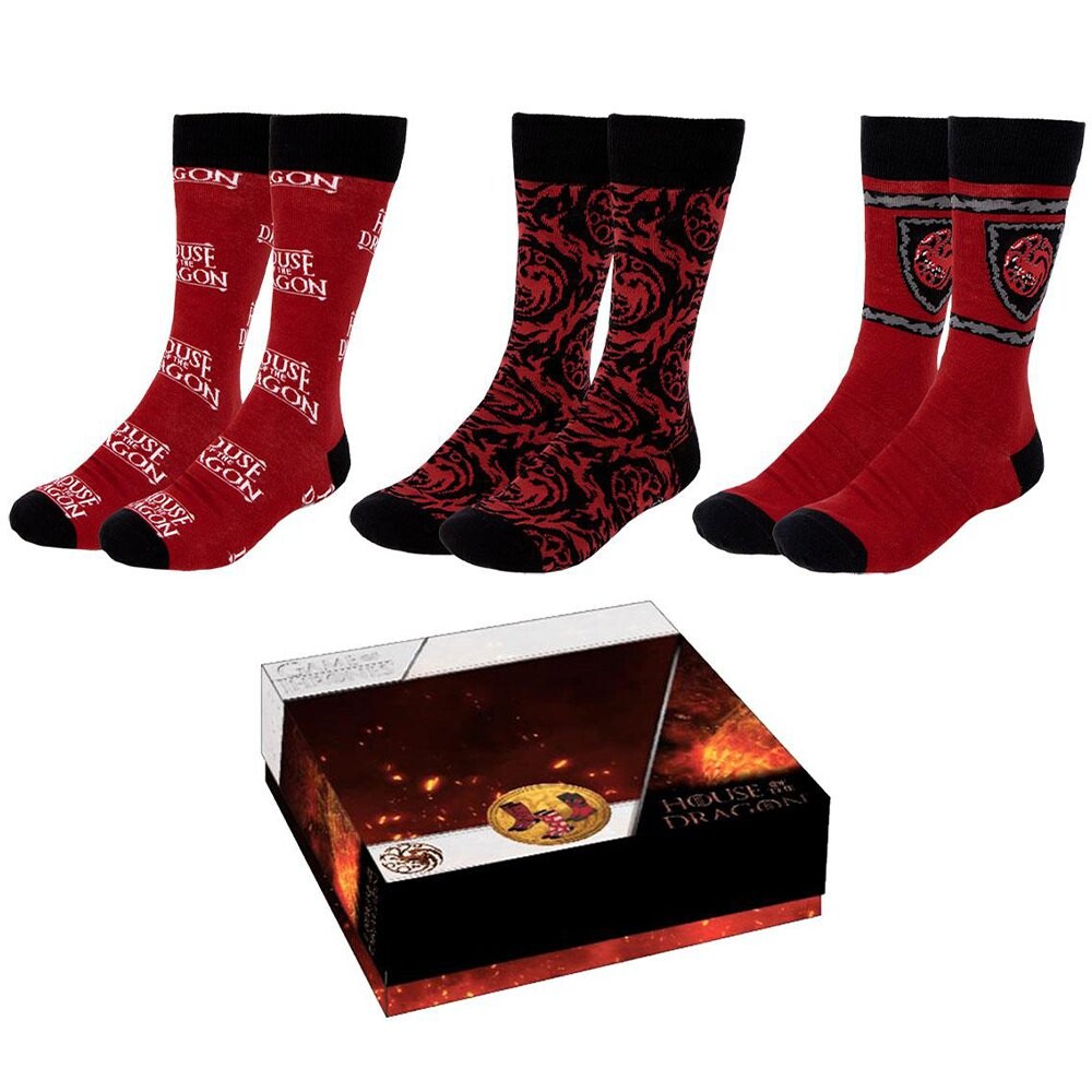 Носки Cerda Group House Of Dragon Half, красный 
Носки Cerda Group House Of Dragon Half, красный